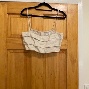 DISSH LINEN CROP TOP